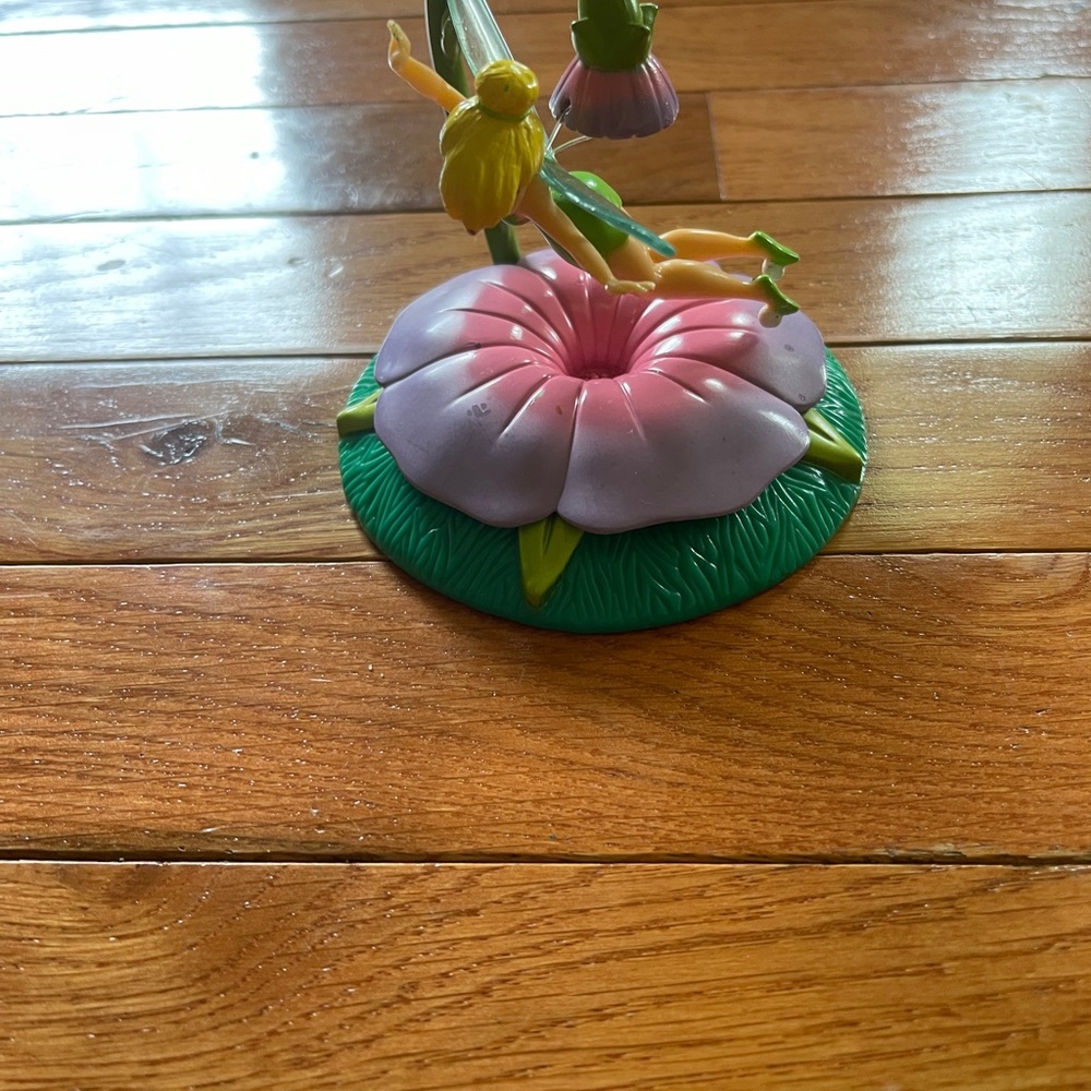 Disney Fairy Action Figure with Pink Flower Base Tinkerbell